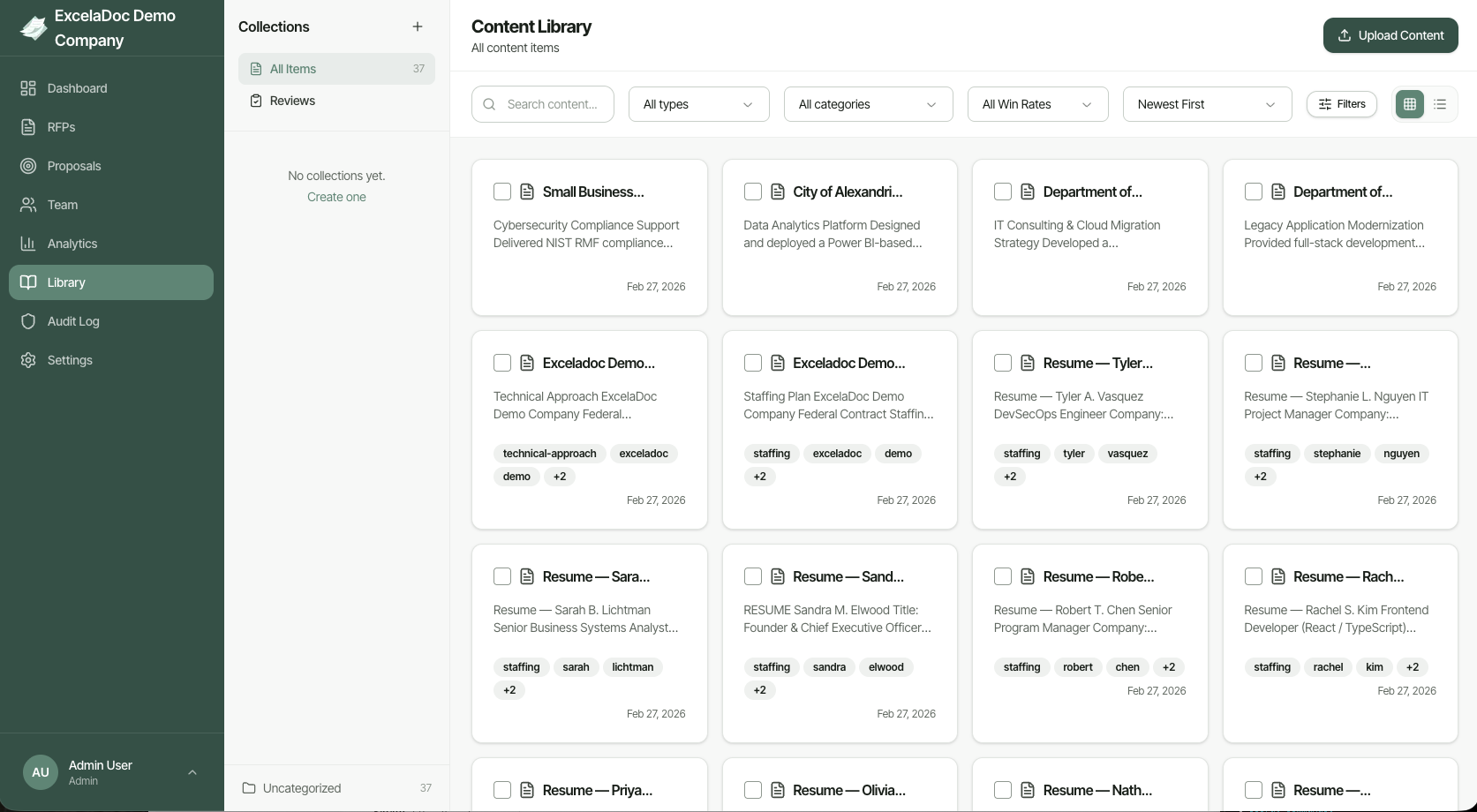 Content Library View